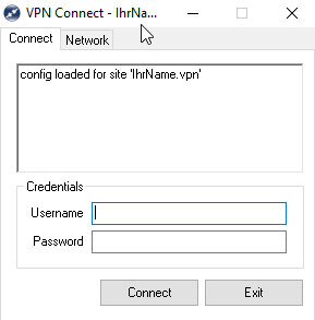 VPN einloggen
