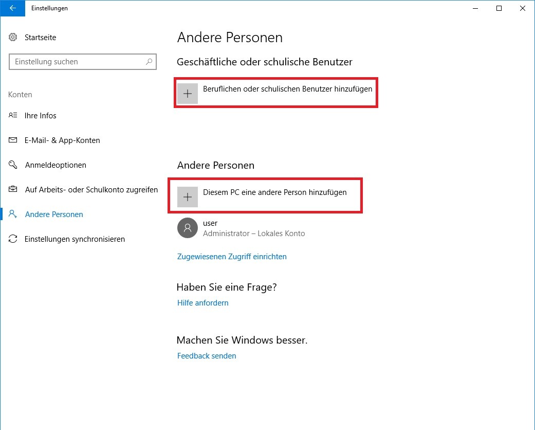 Wir Zeigen Ihnen Wie Sie In Windows 10 Benutzerkonten Hinzufugen