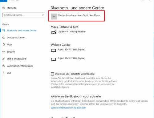 Windows 10 mit Bluetooth verbinden